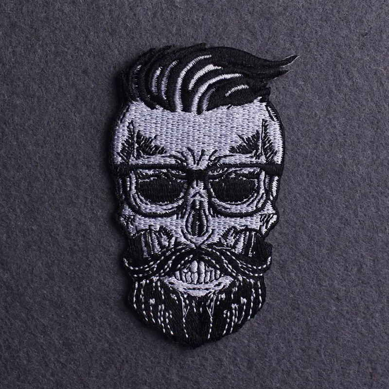 

Diy Skeleton Patch Embroidered Patches For Clothing Sticker Sewing Beard Patch Iron On Patches On Clothes Applique Jacket Jeans