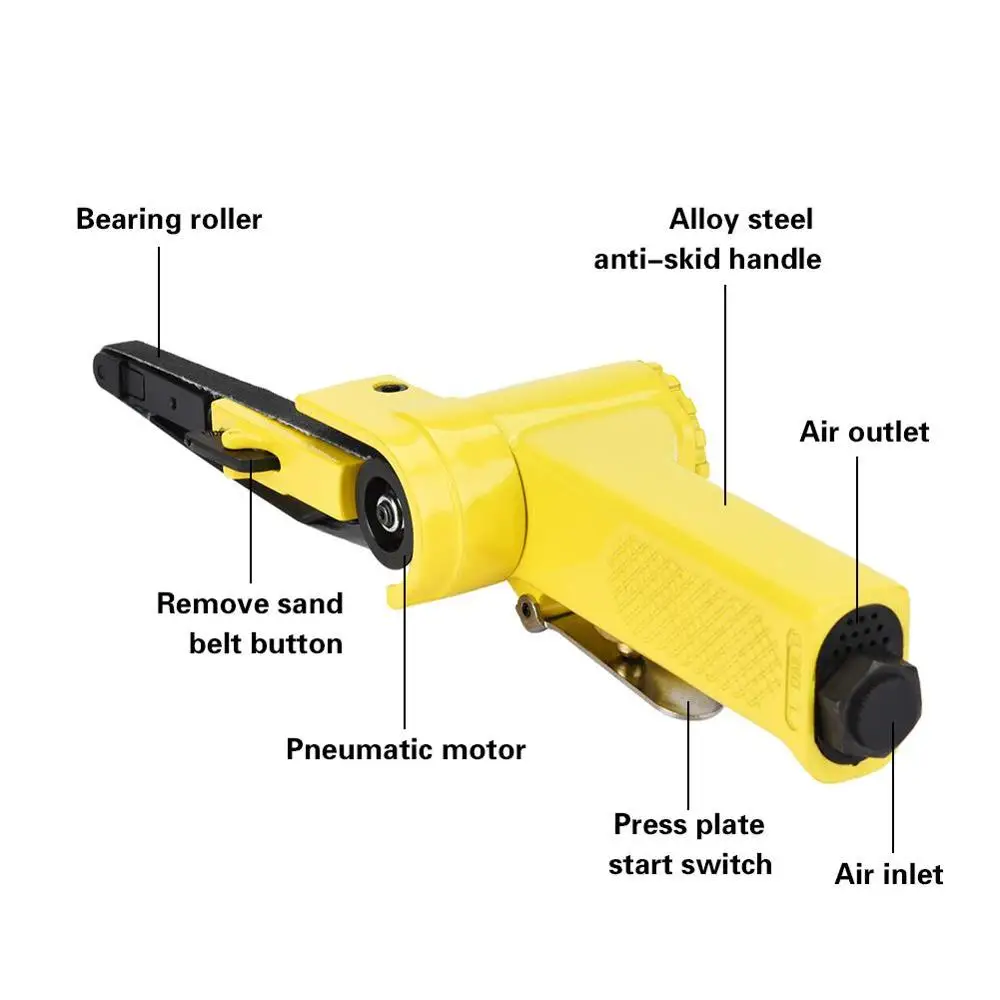 Пневматические ремни шлифовальный инструмент ленточный полировщик машина 330*10 мм/520*20 мм пневматические ремни шлифовальный станок