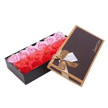 

18Pcs Creative Gradient simulation rose Soap flower