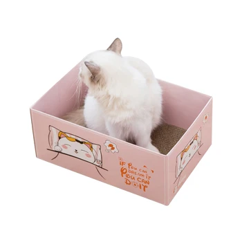 

Pet Cat Grinding Claw Toy Cats Scratching Board Corrugated Box Cat Litter Dog Sofa Pets House Funny Dogs Toy Litter Mat