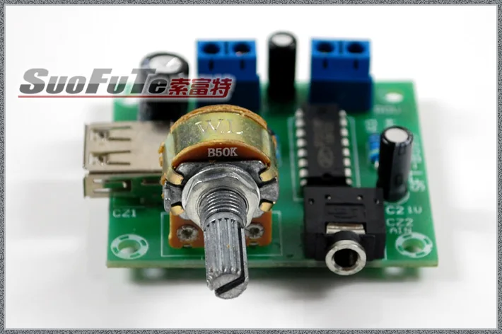AC и DC 5 в маленький усилитель мощности USB источник питания PM2038 усилитель 5Wx2 усилитель низкой мощности доска Diy усилитель модуль