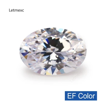 

4x6mm~6x8mm EF Color (Near White) Top Grade Loose Oval Shape White Synthetic Moissanites Stone