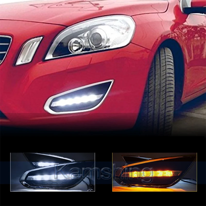 CAPQX 2 шт. для Volvo S60 2011 2012 2013 светодиодный тюнинг Противотуманные фары Светильник