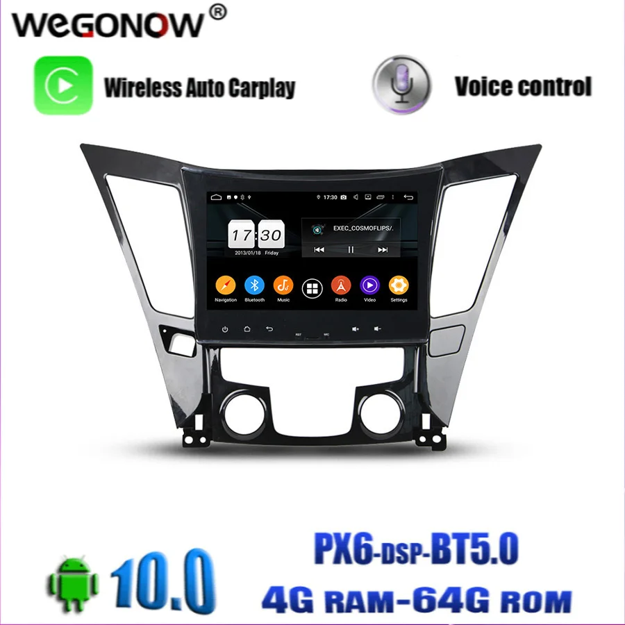Автомагнитола PX6 DSP HD 9 дюймов Android 10 0 Восьмиядерный 4 Гб 64 ГБ для Hyundai SONATA I40 I45 I50 YF 2011