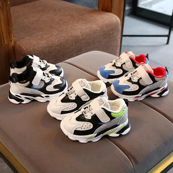 

Children Casual Sport Shoes Baby Boys Girls Soft Sneakers Kids Lace-up Child Leather Running Shoes Kids Martin Snow Boot