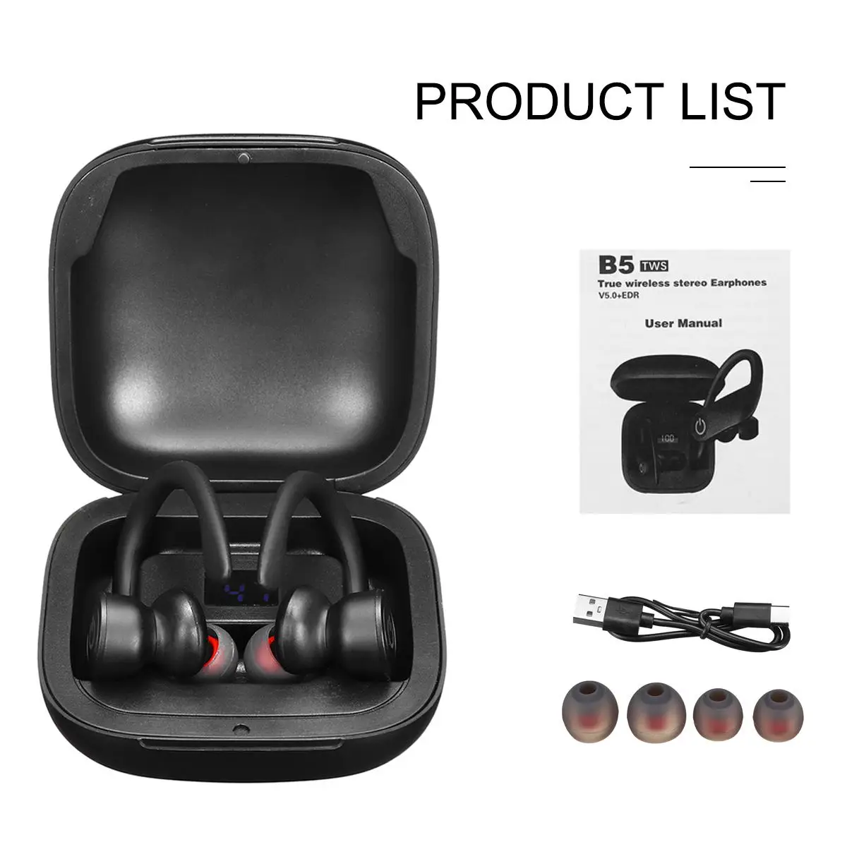 TWS bluetooth V5.0 наушники 8D HiFi стерео звук светодиодный цифровой дисплей Автоматическое Сопряжение Спортивные Беспроводные наушники