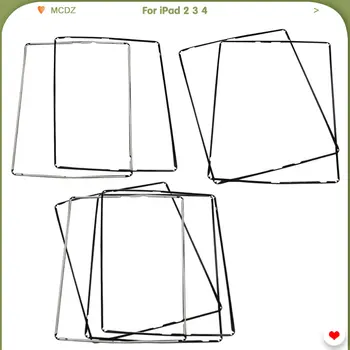 

100pcs LCD Front Middle Plate Bezel For iPad 2 3 4 Digitizer Touch Frame Screen with Adhesive Sticker