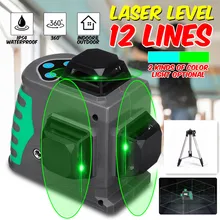 12 зеленых/синих линий лазерный уровень+ штатив 3D самонивелирующийся 360 горизонтальный и вертикальный крест Открытый Мощный лазерный луч линии