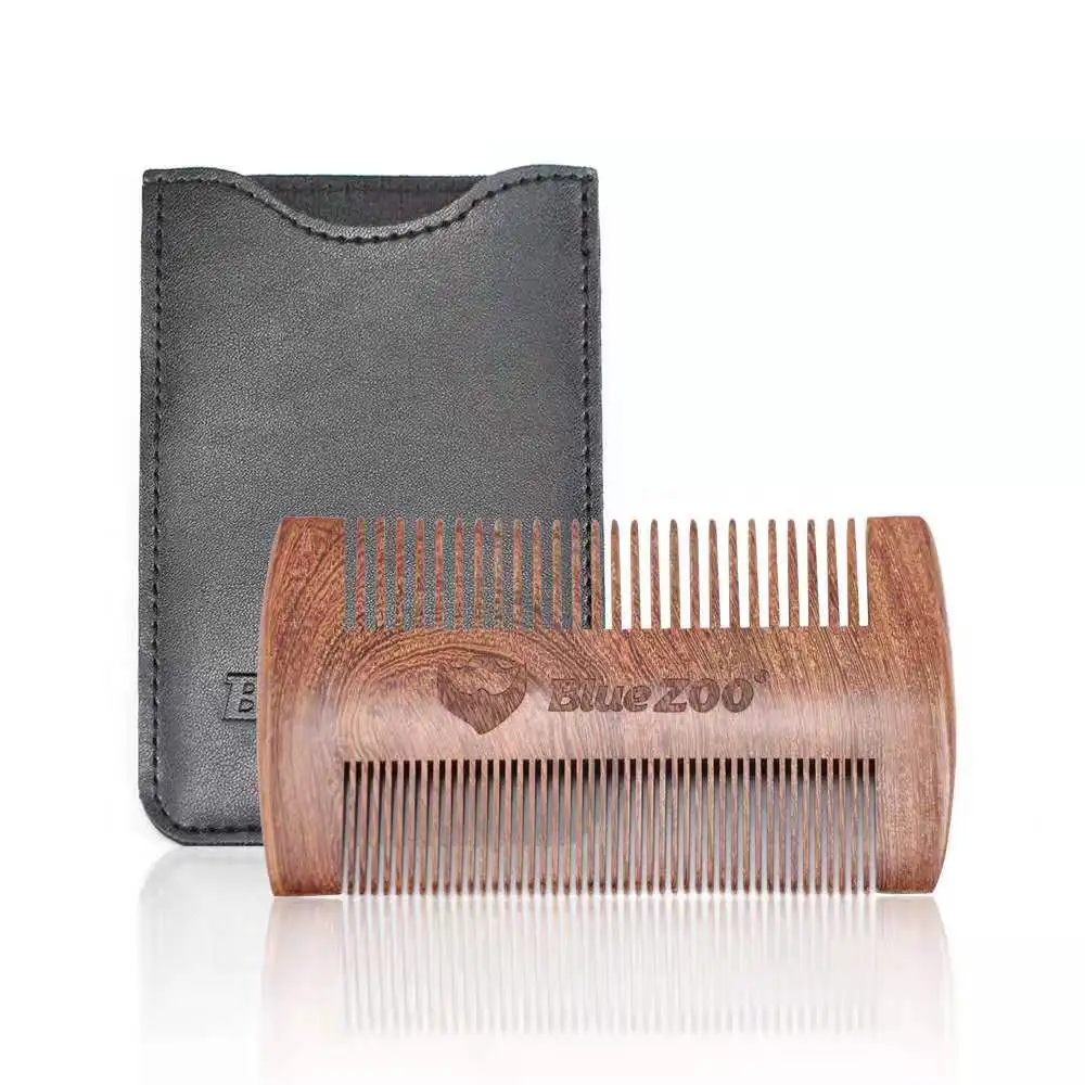 Beard Care Beard Shape Portable Comb Care Anti-static Black Gold Sandalwood Double-sided Beard Comb Two Colors Available Beard Care Beard Shape Portable Comb Care Anti-static Black Gold Sandalwood Double-sided Beard Comb Two Colors Available