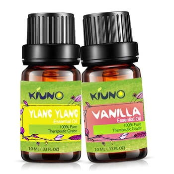 

KIUNO 10ML 2Pcs Set 100% Pure Natural Aromatherapy Oils Kit for Humidifier Water-soluble Fragrance Oil Set Skin Care