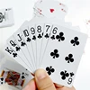 1 cubierta/54 Uds PVC jugando a las cartas de juego impermeables cartas de póker plásticas baraja de póquer Whitle oro tarjetas 58*88mm tarjetas ► Foto 3/6