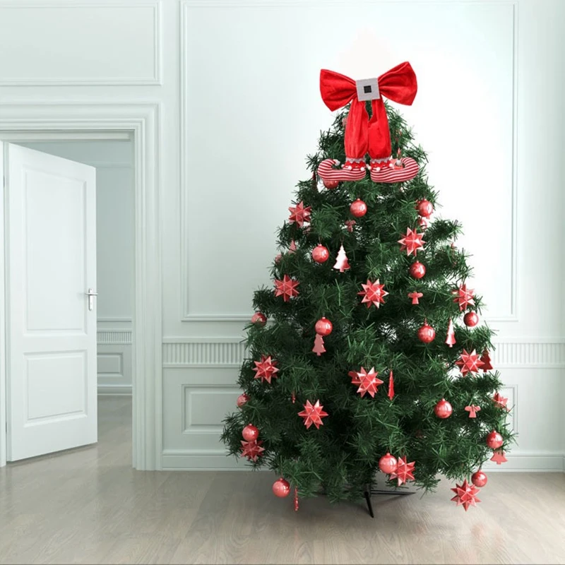 Нога эльфа висящий бант для рождественской ёлки эльф сапоги кулон отель атмосфера макет для нового года вечерние сцены