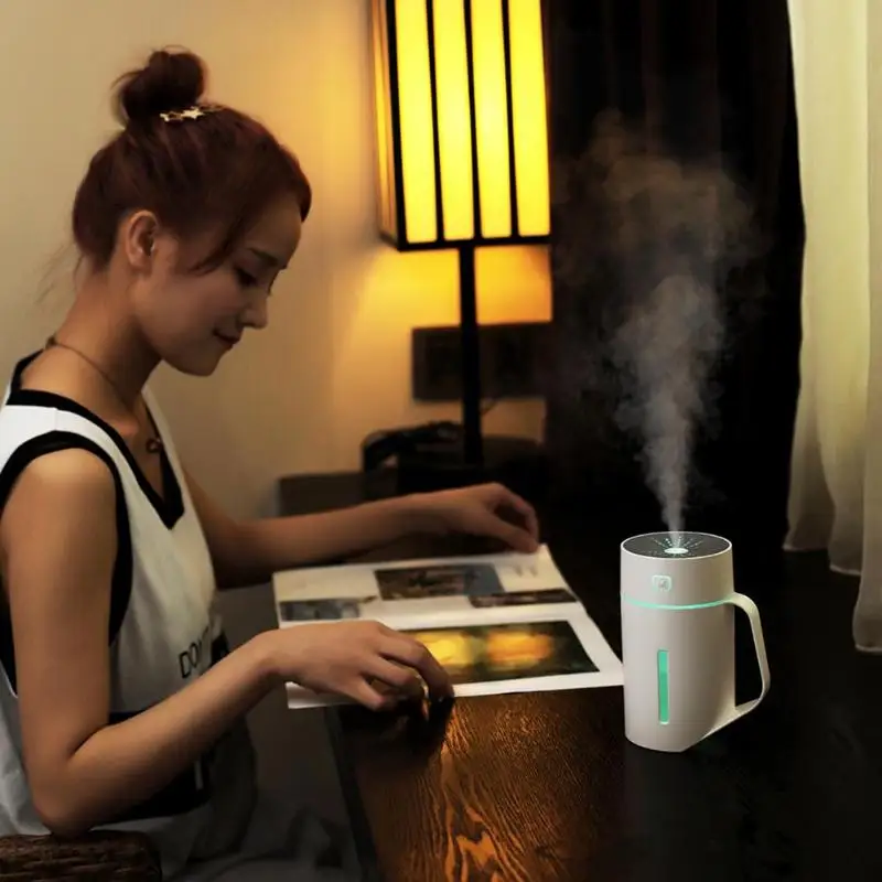 

420ml Timing Aroma Essential Oil Diffuser Unique Ultrasonic Air Humidifier Cup with LED Necessary Home Air Treatment Gadgets