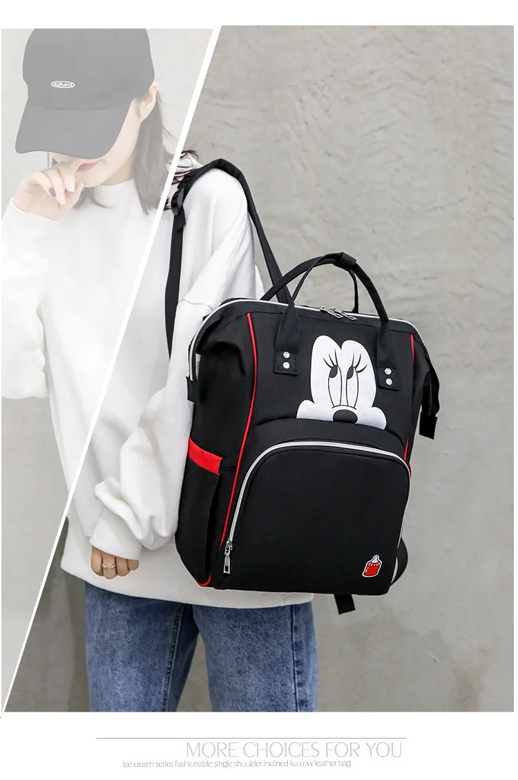 Disney minnie mickey saco de fraldas mochila