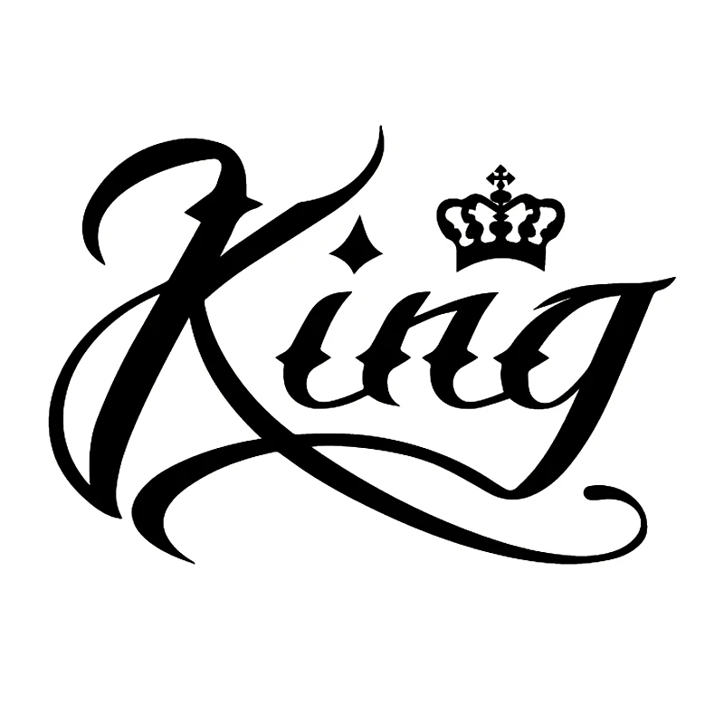 King Crown (4.5 - 30) Vinyl Decal in Different colors & size for Car –  M&D Stickers