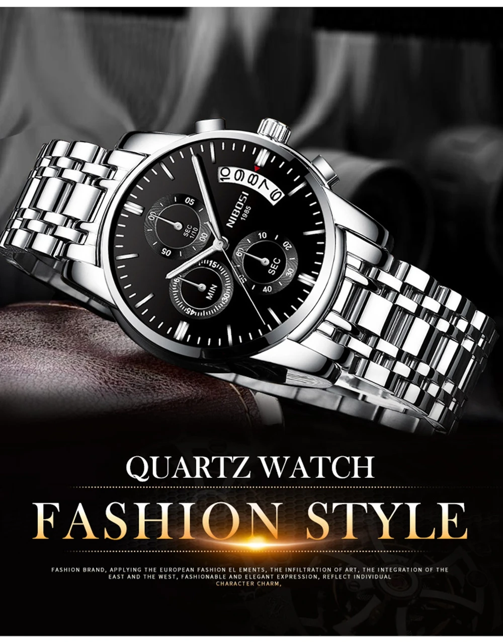 часы мужские NIBOSI Relogio Masculino мужские часы лучший бренд класса люкс спортивные военные часы Мужские кварцевые наручные часы из нержавеющей