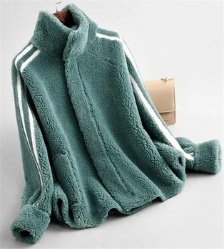 

PUDI women winter real wool fur overcoat warm jacket fur girl coat lady short jacket overcoat A59360