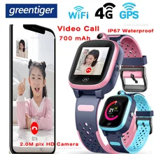 Greentiger 4g a81 crianças relógio inteligente chamada de vídeo gps wifi posição ip67 à prova dip67 água monitor remoto câmera do bebê smartwatch pk y95