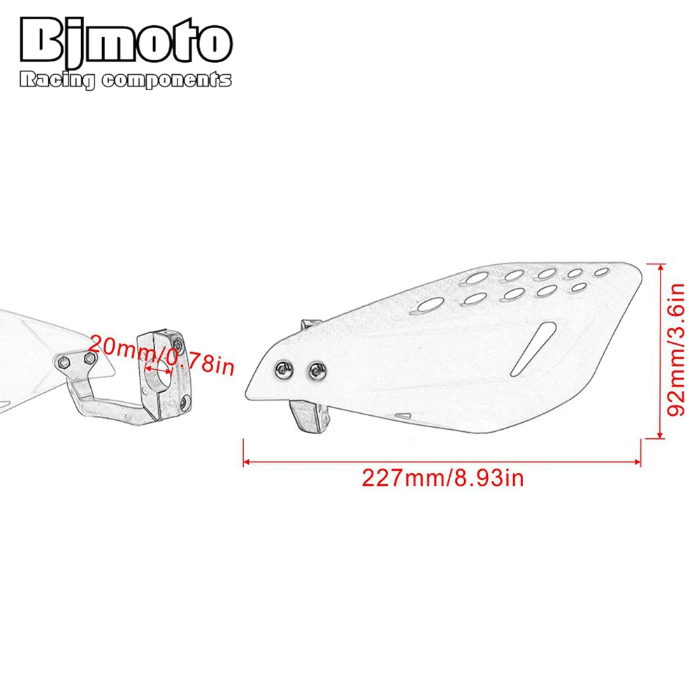 ATV Motorcycle Handle Protector Shield Hand Guard  Motorbike Motocross Scooter Windproof Handlebar HandGuards Protection Gear
