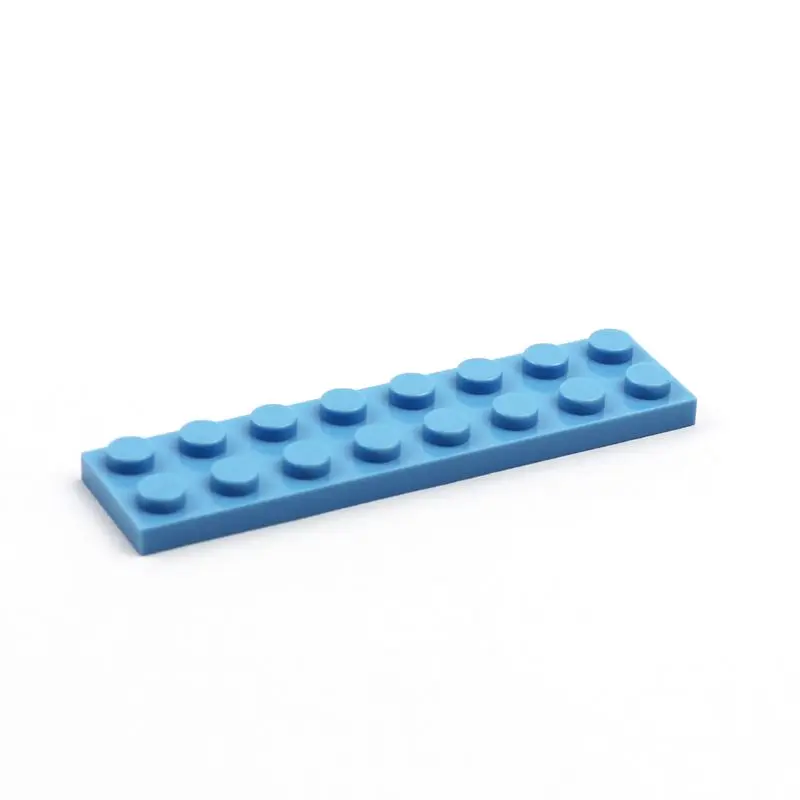 Light Blue 100 шт./лот строительные блоки плиты 2x8 развивающие игрушки для детей, совместимые с лего 3034 оптом тарелка Запчасти - Цвет: Light Blue