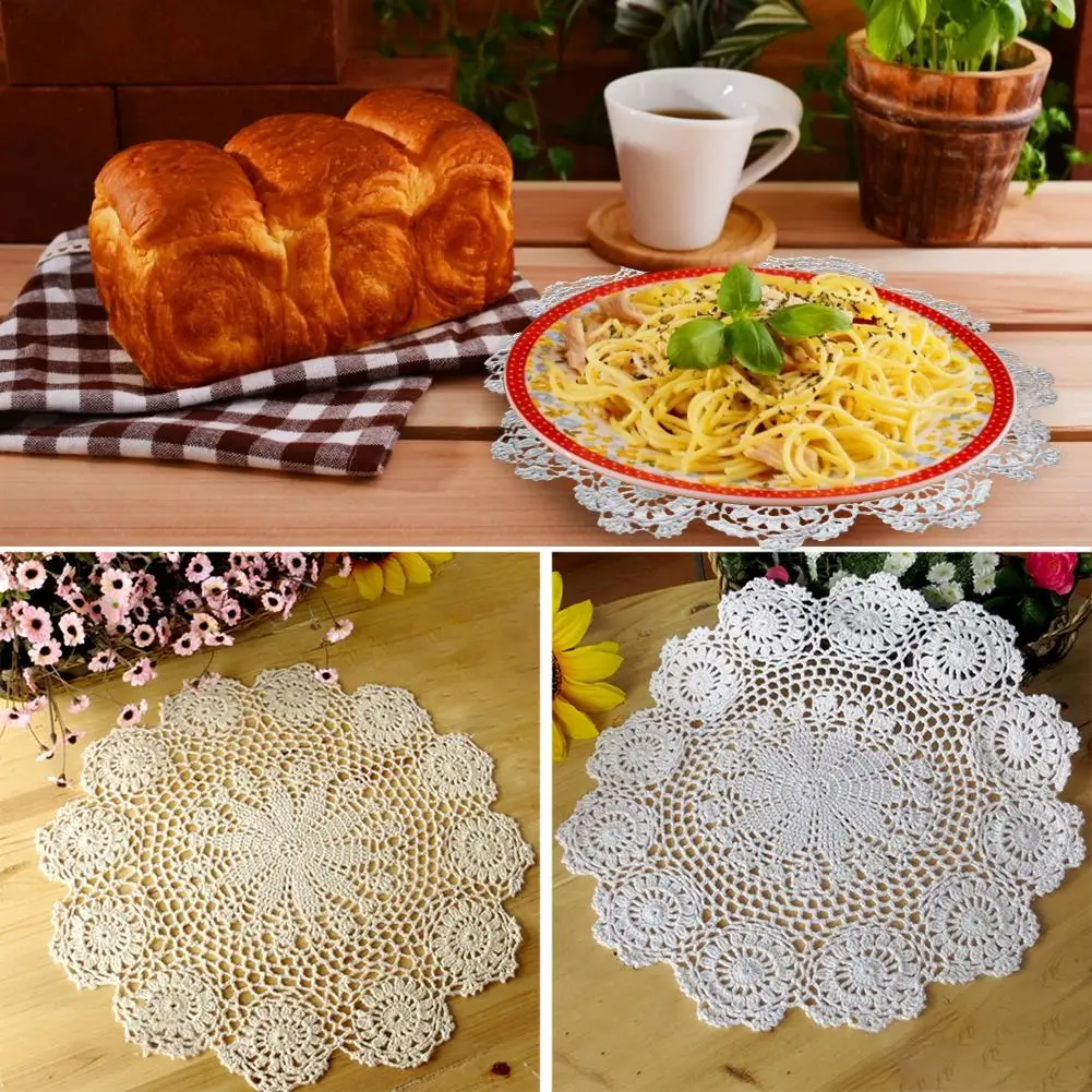 Подстилки для кухонного стола, кружевные подстилки ручной работы, изоляционные подстилки для стола, Нескользящие коврики, Западный коврик для украшения стола