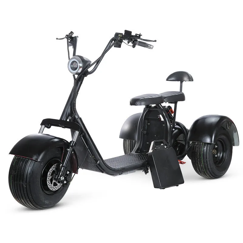 

Three-Wheeled Electric Motorcycle Tricycle Wide Tire Lithium Battery Front and Rear Shock Absorption Lithium Battery Removable