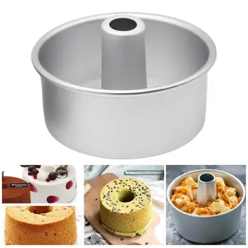 

6 Inch Aluminum Alloy Round Cake Mold Plate with Removable Bottom Baking Mold Easy to Clean Non-stick 40DC17