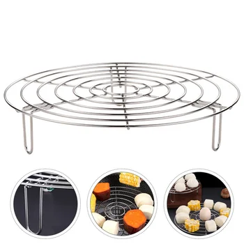 

1Pc Kitchenware Cooker Steaming Accessory Practical Strong Stainless Steel Sturdy Clean Convenient Steaming Basket Steaming Stan