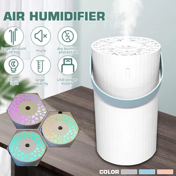 

Air Humidifier USB Ultrasonic Aroma Diffuser 3 in 1 mini Essential oil Diffuser with LED light USB fan for Car Home Humidifiers