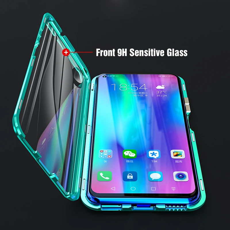 Роскошный 360 полный корпус Магнитный стеклянный чехол для huawei Honor 20 Pro Nova 5T прозрачный металлический бампер задняя крышка huawei Nova 5t чехол