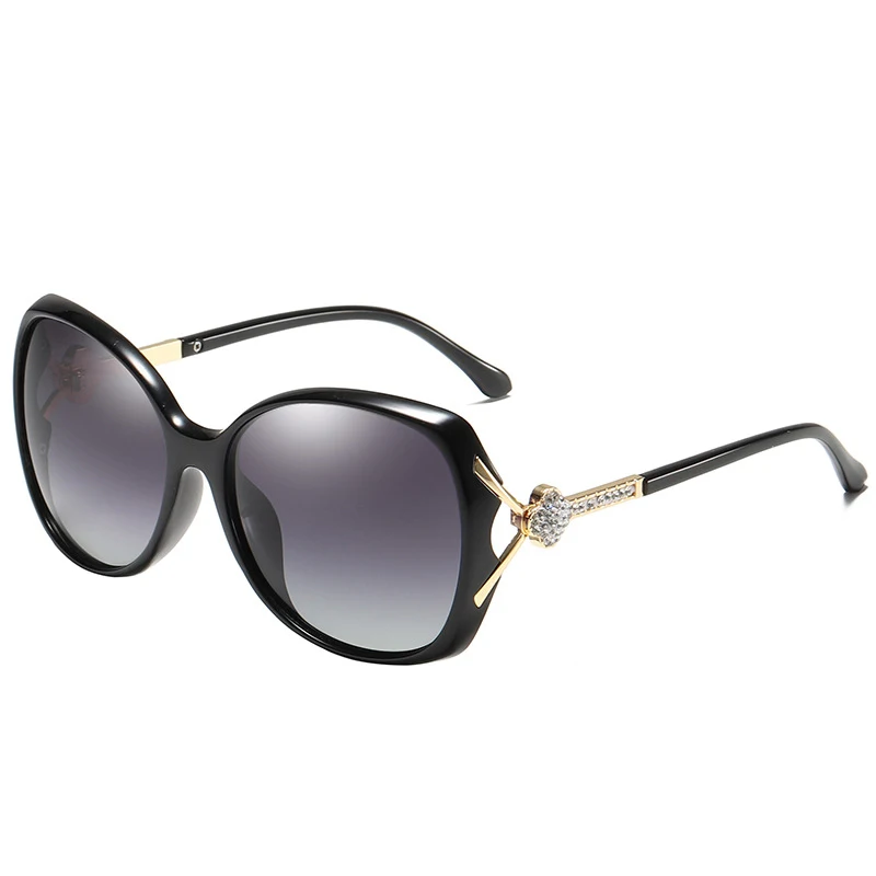 New Women's Polarized Sunglasses Fashion Diamond Large Frame Glasses