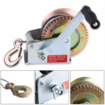 

Hand Winch Puller 363kg(800Lb) 10m/33ft Truck Boat Hands Winches Household Working Lifting Sling Hand Tool Parts