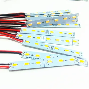 캐비닛 LED 하드 스트립 모듈, 쇼케이스 기계 보드 공장 장비용 다채로운 LED 바 라이트, 12V, 24V, 6LED, 8cm, 1W, 10 개