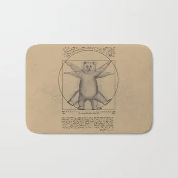 

Animal Brown Bear Bath Carpet Anti-Slip Doormat Home Entrance Doormat Bedroom Living Room Floor Mats Kitchen Mat