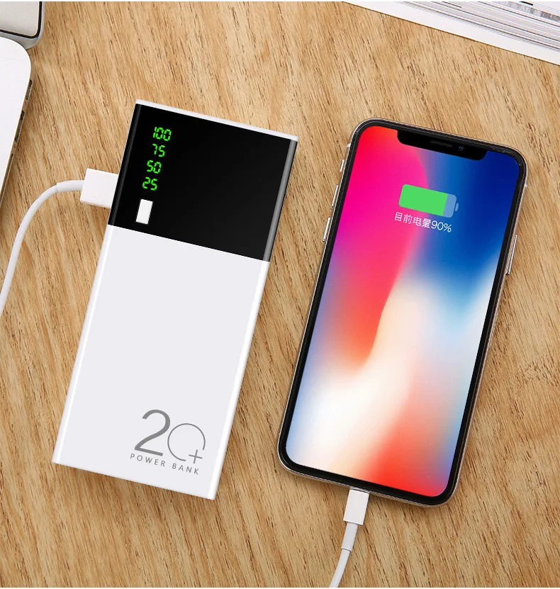 20000 мАч DIY внешний аккумулятор корпус микро вход 2 USB выход цифровой дисплей внешний аккумулятор Зарядка коробка 5*18650 батарея Зарядка оболочка