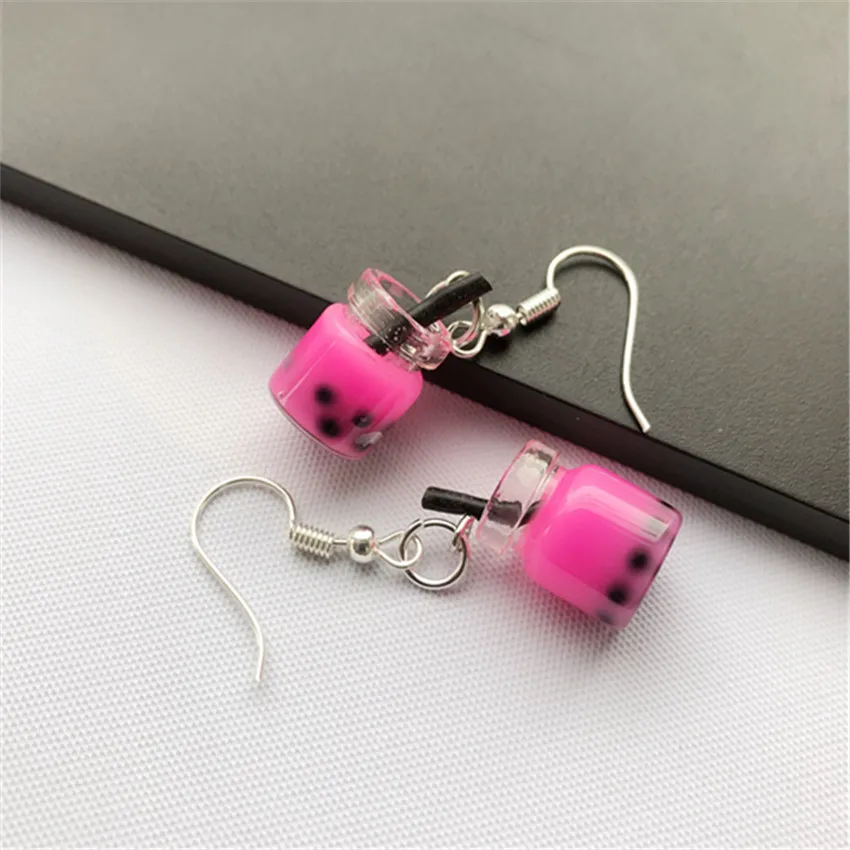 Amazon.com: YUNXI 3D Multicolour Ice Cream Boba Tea Drink Earring 6 Pairs  Unique Candy Color Milk Tea Bubble Drink Simulated Food Unusual Dangle  Earrings for Girl Women Gift Creative Jewelry Accessories: Clothing,