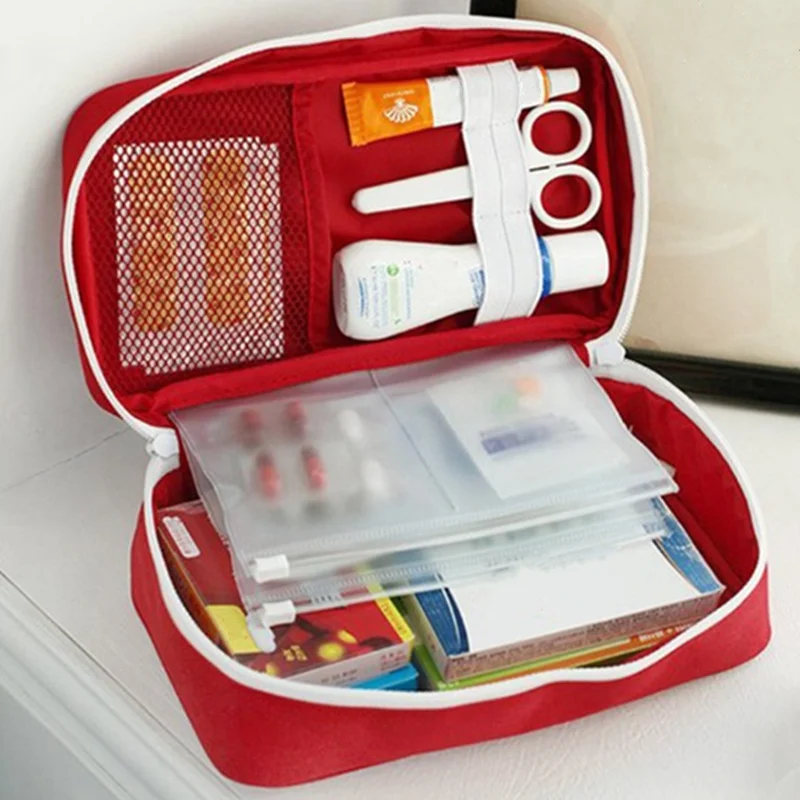 1 шт. нейлоновая парусиновая сумка для первой помощи, хранение медикаментов, сумка для аварийной помощи, сумка для лекарств, дорожные аксессуары, Портативная сумка