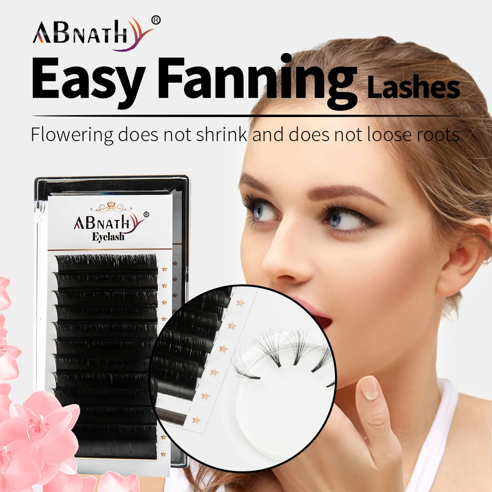 

Abnathy Easy Fan Lashes Blooming Self-Fan Eyelash Extensions Automatic Make up Tools Individual Flowering Soft Satisfyer Lashes