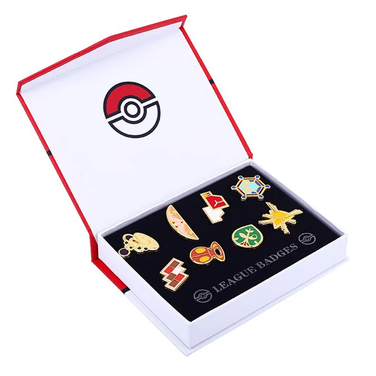 Poke Gen 6 Kalos League Gym бейдж брошь на булавке Pip Косплей подарочный набор коллекции Pocket
