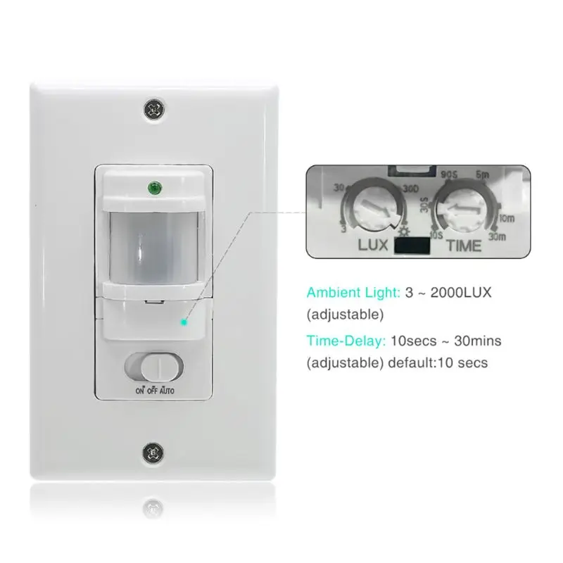 

110V~130V Wall Mount Motion Sensor Switch Automatic PIR Infrared Sensor Switch