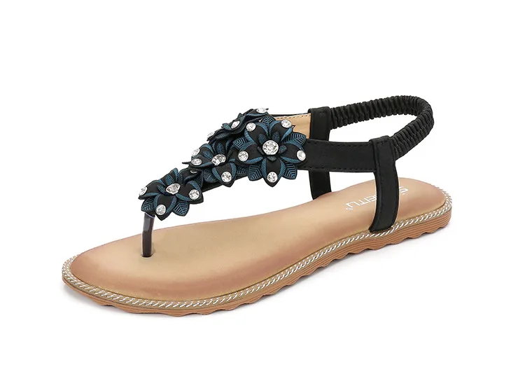 

2020 New Fashion Women Summer Sandals Open Toe Flip Flops Women's Flat Sandles with Low Ladies Shoes Crystal Shoes X6X07017