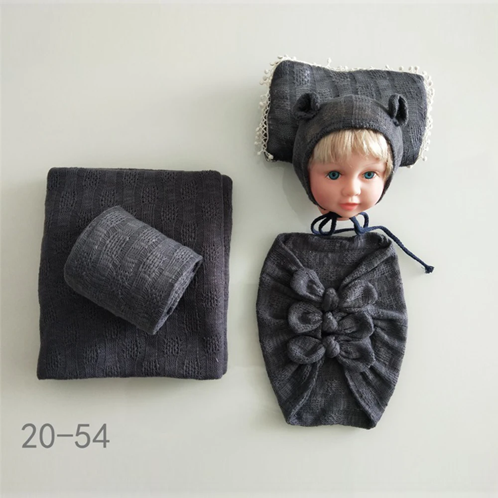 5pcs Sets 20-54 D& J 4 шт./5 шт. комплекты для новорожденных реквизит для фотосъемки ребенок позирует подушку шляпа капот обертывания фоновое одеяло Fotografia студия реквизит - Цвет: 5pcs Sets 20-54