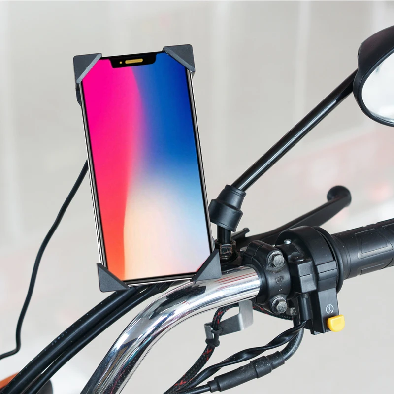 Мотоцикл электрический велосипед держатель телефона USB зарядное устройство 5V 2.1A руль мобильный телефон кронштейн телескопическая