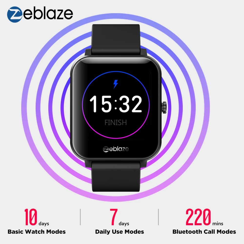 Оригинальные Смарт часы Zeblaze GTS с Bluetooth вызовом для мужчин 1 54 дюймов IP67