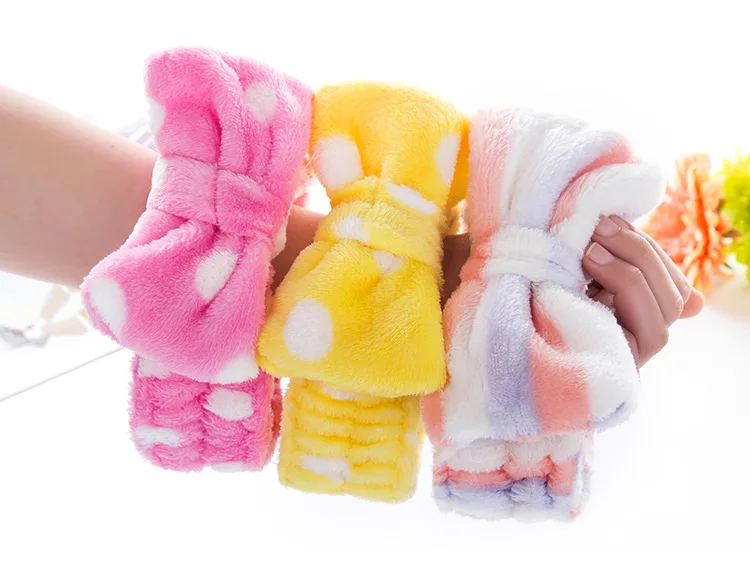 1PC Lovely butterfly bundle Coral Fleece Soft Elastic Hair Ribbon SPA Bath Shower Make Up Wash Face Cosmetic Headband