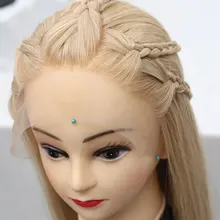 Bombshell золотой микс блонд цвет синтетические волосы 13*3 кружева спереди Плетеный парик термостойкие волокна натуральные волосы для женщин парики