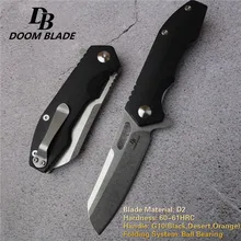 7," 60-61HRC ножи для выживания на открытом воздухе охотничий портативный складной нож D2 стальной походный Тактический рыболовный нож s G10 ручные инструменты
