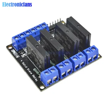 

5V 4 CH OMRON SSR G3MB-202P Solid Relay Module with Resistive Fuse For Arduino