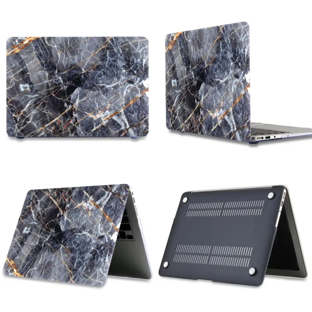 Мраморный чехол для ноутбука APPle MacBook Pro Air retina 11 12 13 15 Mac Book 15,4 13,3 дюймов Сенсорная панель оболочка рукав+ крышка клавиатуры - Цвет: DDC-014
