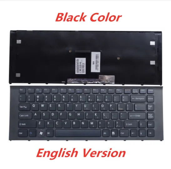 Ноутбук английская клавиатура для SONY EA300C EA38EC EA37EC EA46EC EA48EC EA400C EA47 ноутбук замена макета клавиатуры - Цвет: English Version